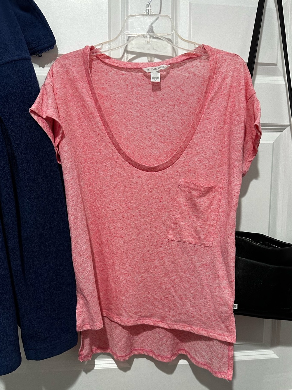 Victoria's Secret Heather Pink Oversized Scoop Neck Short Sleeve Tee Small